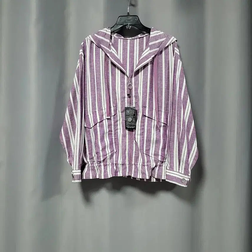 [BUNJANG] Georges Rech Linen Stripe Hooded Jumper / 조르쥬레쉬 린넨 스트라이프 후드점퍼 (새상품)