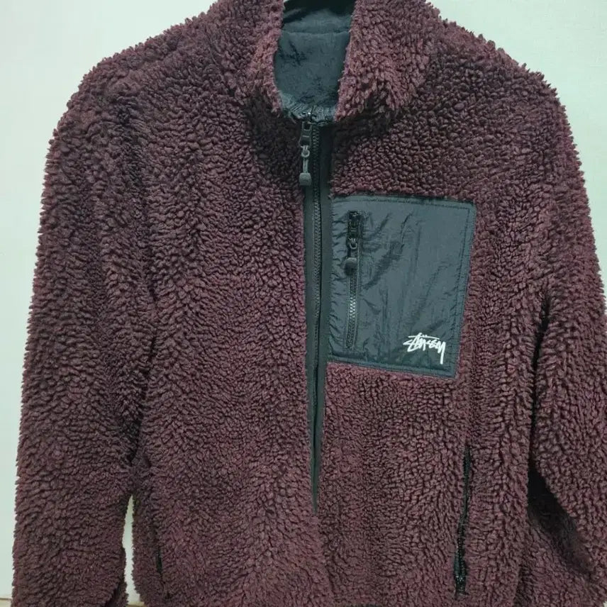 [BUNJANG] Stussy Sherpa Burgundy M / 스투시 쉐르파 버건디 M