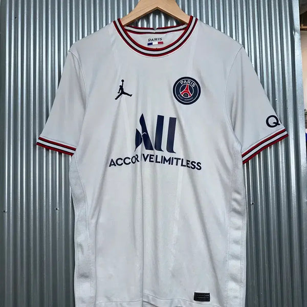 [BUNJANG] Nike Jordan x PSG White Football Jersey / [100] 나이키 조던 PSG 파리 생제르맹 화이트 축구 유니폼 저지