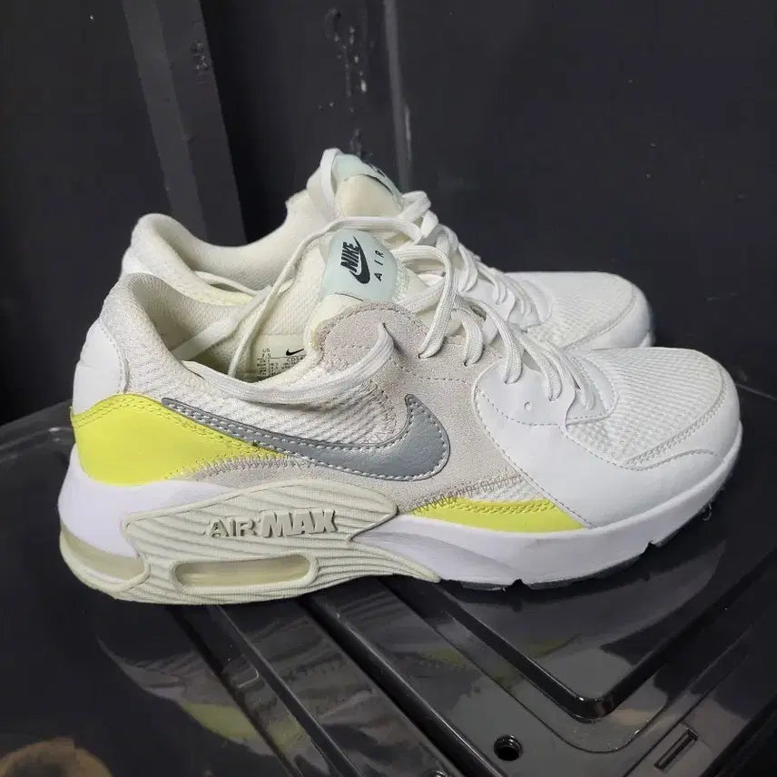 [BUNJANG] Nike Air Max Sneakers White/Grey/Yellow / 나이키 에어맥스 운동화 화이트/그레이/옐로우