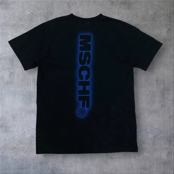 [BUNJANG] Mischief Spellout Logo Black T-shirt / 미스치프 스펠아웃 로고 블랙 반팔티