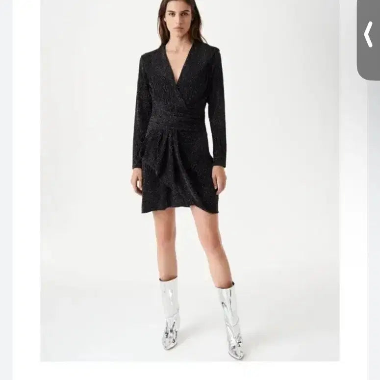 [BUNJANG] IRO Paris Black Pearl Mini Wrap Dress / IRO 이로 원피스