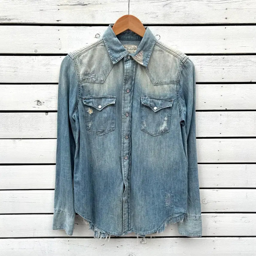 [BUNJANG] Polo Western Denim Shirt / Polo 폴로 웨스턴 데님 셔츠