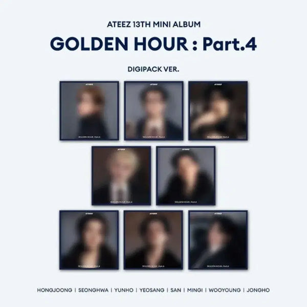 [BUNJANG] ATEEZ Golden Hour: Part.4 Digipack Album (Sealed Set) / 미개봉 세트) 에이티즈 골든아워4 디지팩 앨범