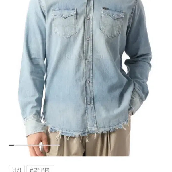 [BUNJANG] Polo Ralph Lauren Distressed Denim Western Shirt / 폴로 랄프로렌 디스트레스트 데님 웨스턴 셔츠 (710931933001)