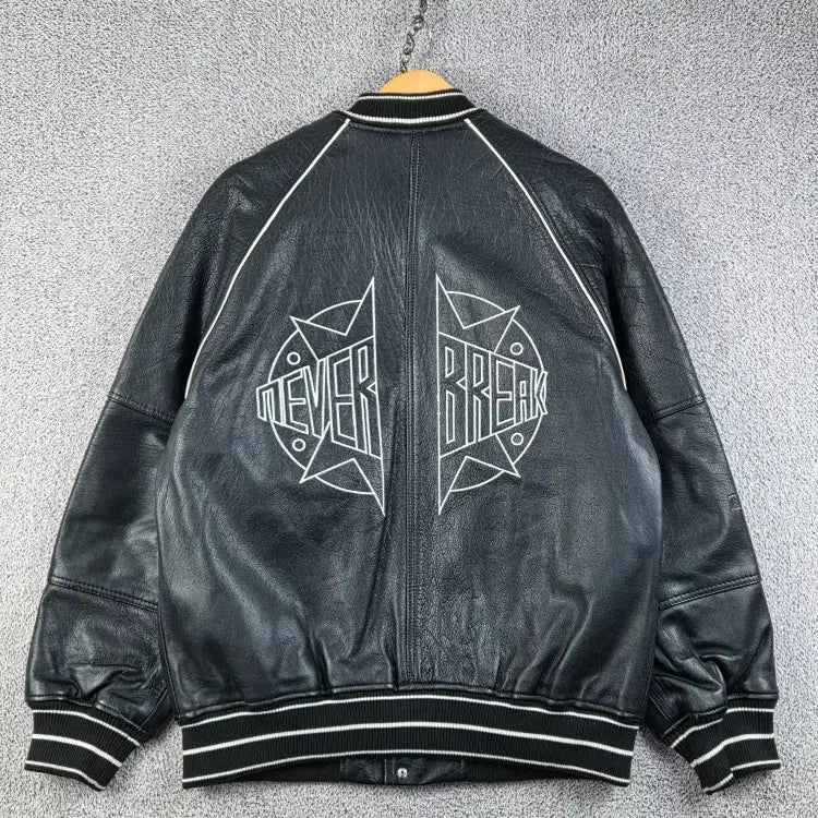 [BUNJANG] ZARA Buffalo Leather Varsity Jacket (L) / ZARA 버팔로 가죽 바시티 자켓 ( L ) / 13283
