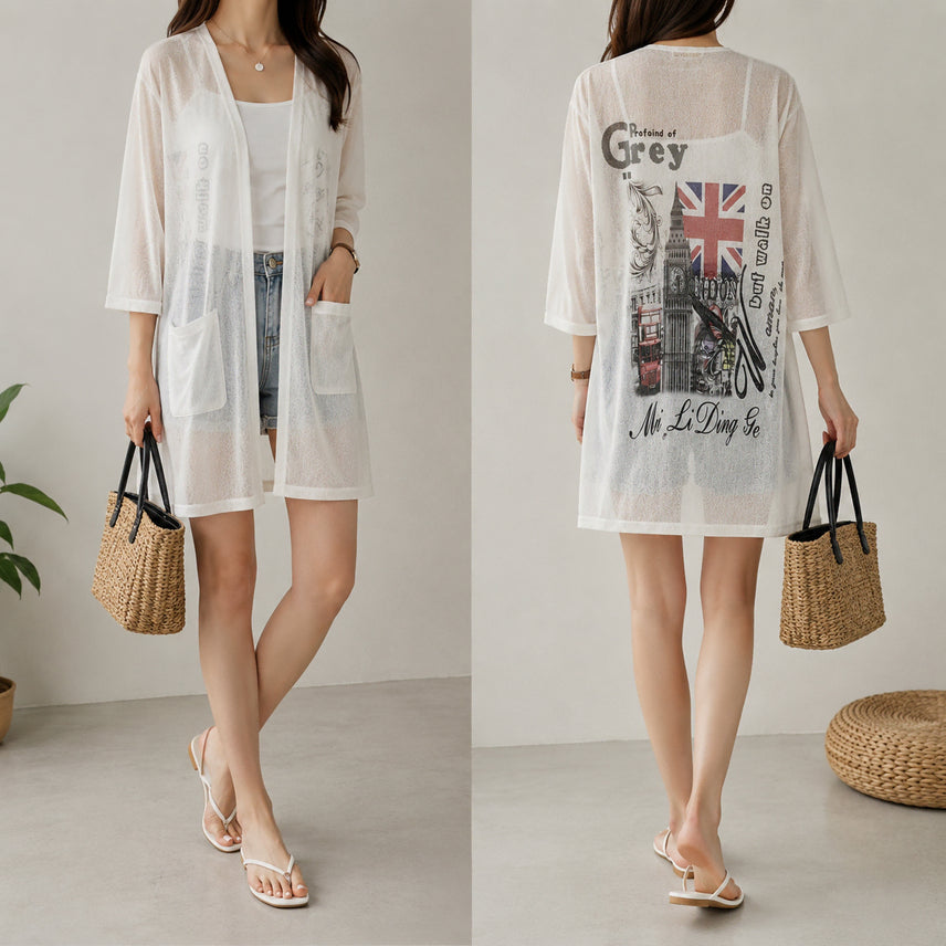 [BUNJANG] Creatore Long See-through Cardigan / [F]크레아또레 롱 시스루 가디건