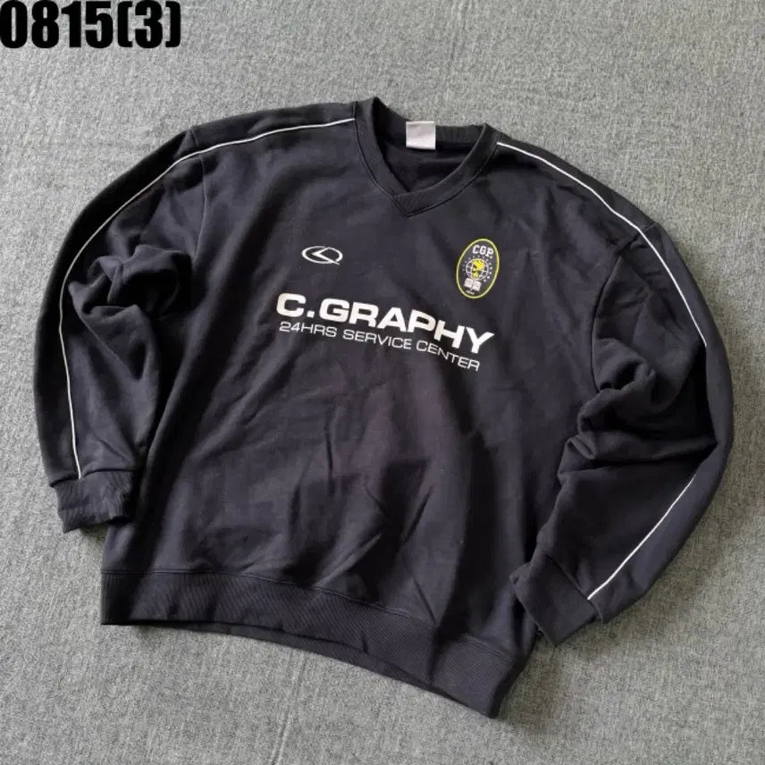 [BUNJANG] C.GRAPHY Black Sweatshirt L / 코드그라피 C.GRAPHY 맨투맨 검정 블랙 L 8/15