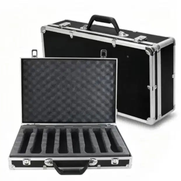 [BUNJANG] Portable Hard Case for 8 or 4 Microphones / 멀티 마이크케이스 유무선 마이크케이스 휴대용 마이크가방 수납함 방진 방수 하드케이스 음향장비 8 본 / 4 본