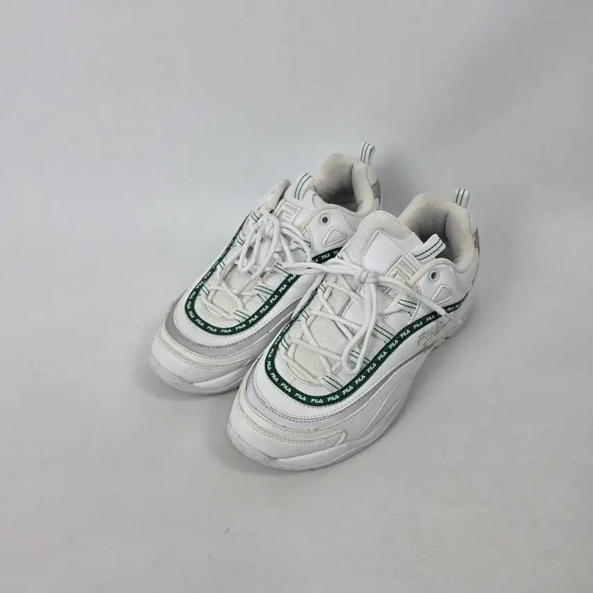 [BUNJANG] Fila Ray Tapei White Green Sneakers 265 / 휠라  레이 테이피 테이프 화이트 그린 운동화 265.ㄹ