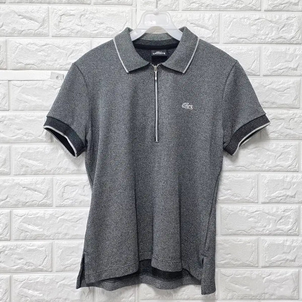 [BUNJANG] Lacoste Half-Zip Collar Placket Short Sleeve Polo Shirt / M 라코스테 반집업 카라 플래킷 반팔 카라티 D628