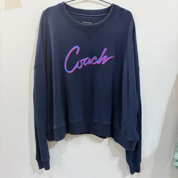 [BUNJANG] Coach Navy Sweatshirt / 코치 맨투맨 네이비