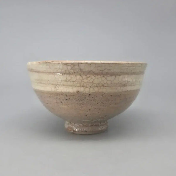[BUNJANG] Unsigned Buncheong Ware "Bandumbeong" Guiyal-Pattern Tea Bowl (Dawan) / 골동품 도자기 작가미상 분청사기 반덤벙 귀얄문 다완