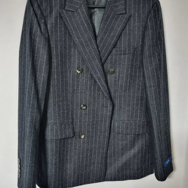 [BUNJANG] Double Button Stripe Jacket / 더블 버튼 스트라이프 재킷93