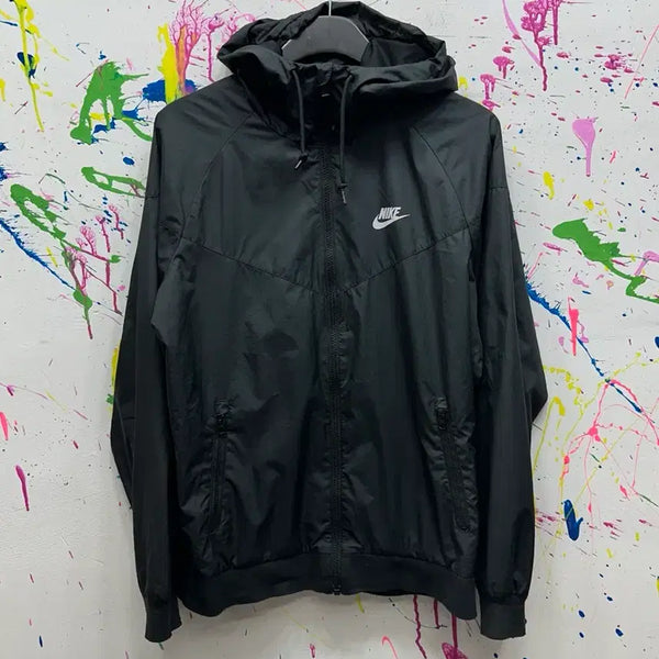 [BUNJANG] Nike Windrunner Hooded Jacket Black M / 나이키 윈드러너 후드재킷 바람막이 블랙 M