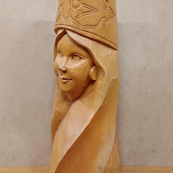 [BUNJANG] Woman Portrait Wooden Sculpture / 여인 초상 목조각상 작품