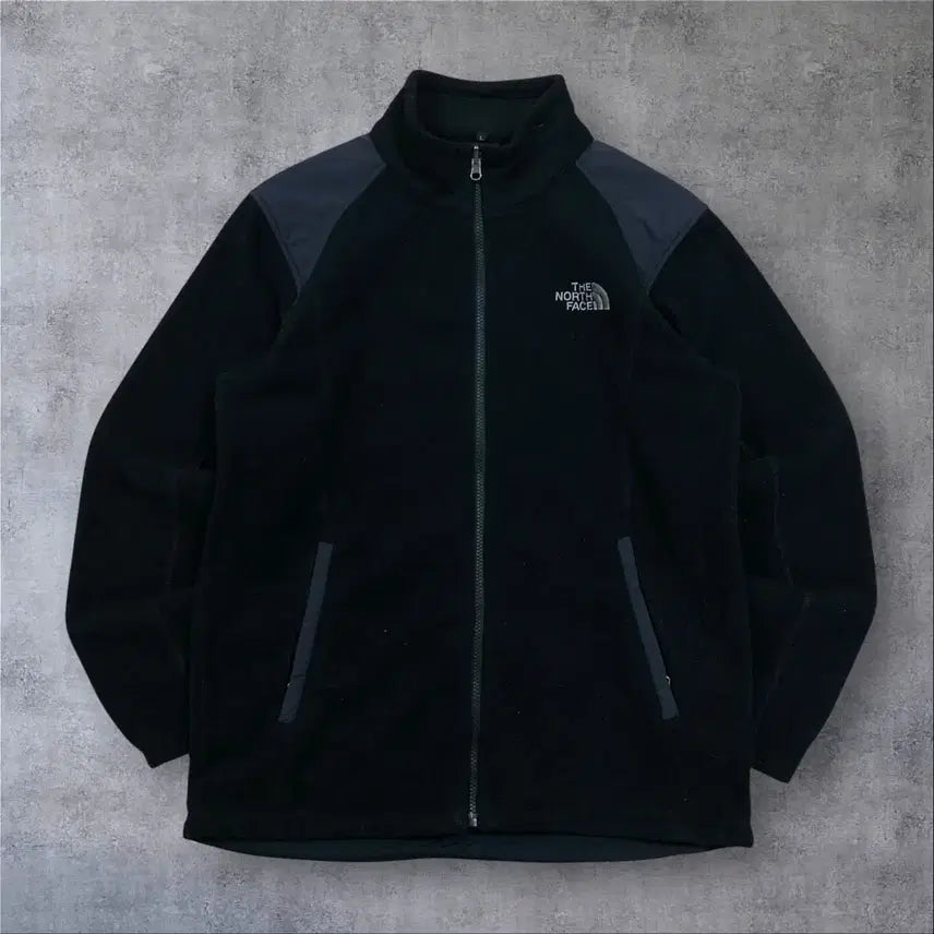 [BUNJANG] The North Face Small Logo Black Fleece Jacket L / 노스페이스 스몰 로고 블랙 플리스 자켓