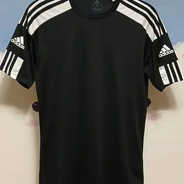 [BUNJANG] Adidas Three Stripe Functional Short Sleeve T-Shirt Black / (95~100) 아디다스 기능성 삼선 반팔티