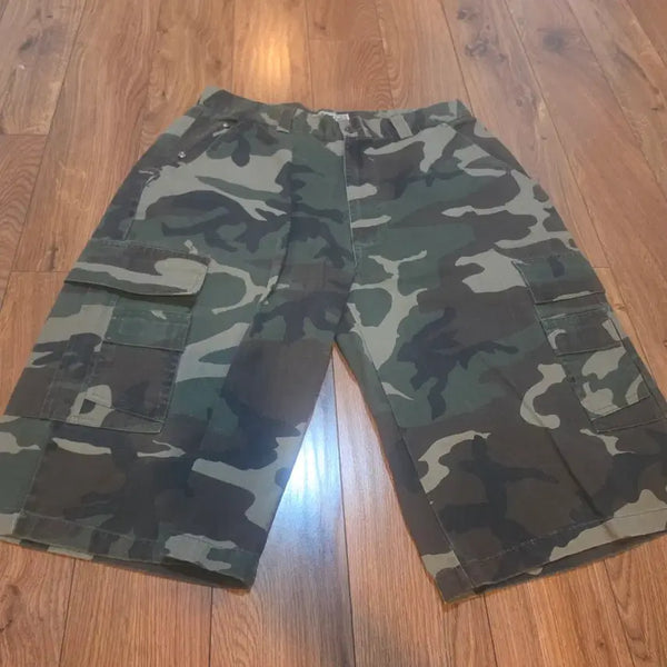 [BUNJANG] BTL Brand Y2K Camouflage Cargo Shorts (34" Waist) / BTL브랜드(Beyond The limit) 90-20s초 빈티지Y2K허리34