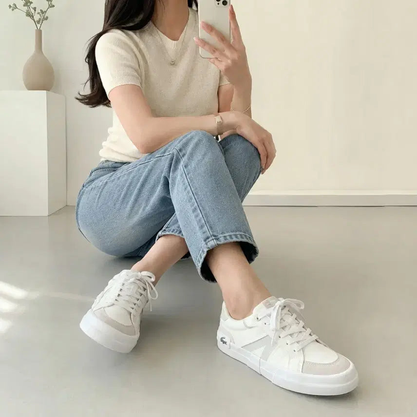 [BUNJANG] Lacoste Canvas Sneakers / [230]라코스테 캔버스 스니커즈