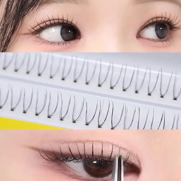[BUNJANG] Flash Lashes 10mm Thick Single Strand / 깜빡 속눈썹 10mm 띠크 1기둥