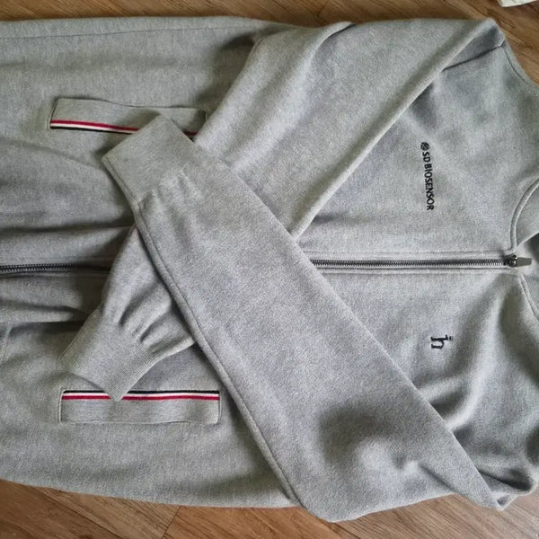 [BUNJANG] Hazzys Zip-Up Sweatshirt - Grey / 헤지스 집업 맨투맨 그레이
