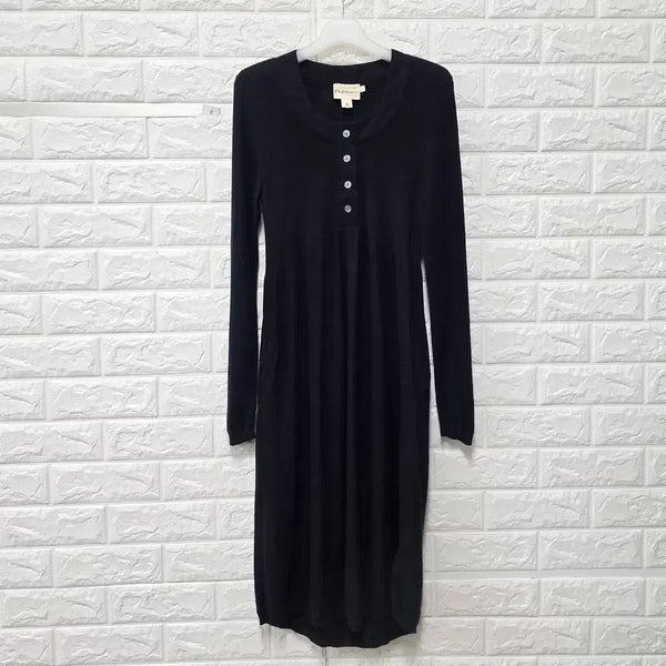 [BUNJANG] DKNY Black Cashmere Dress D633 / S 도나카란 DKNY 블랙 캐시미어 원피스  D633