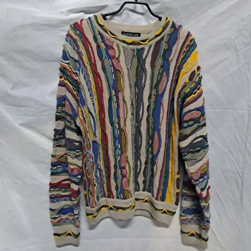 [BUNJANG] Yashiro Club Multicolor Knit / 야시로 클럽 니트 멀티 컬러