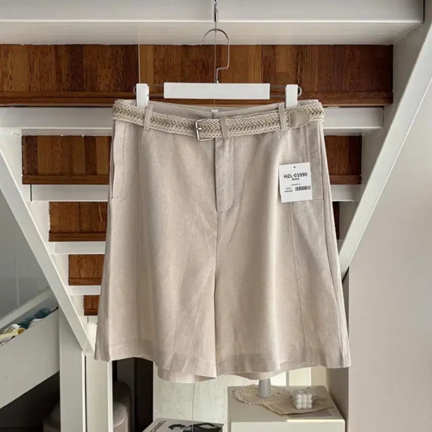 [BUNJANG] Belt Shorts Set / 벨트 반바지세트 (새상품)