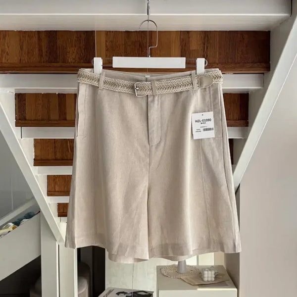 [BUNJANG] Belt Shorts Set / 벨트 반바지세트 (새상품)