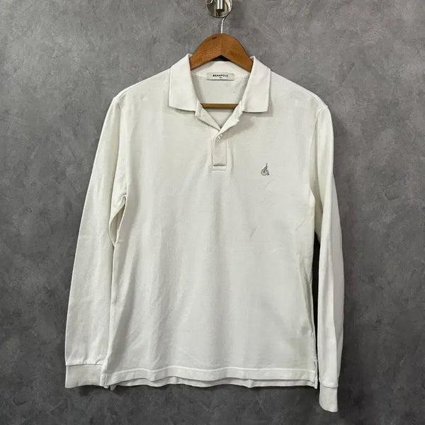 [BUNJANG] Beanpole Long Sleeve Polo Shirt White Size 100 / 빈폴 긴팔 카라티 화이트 100