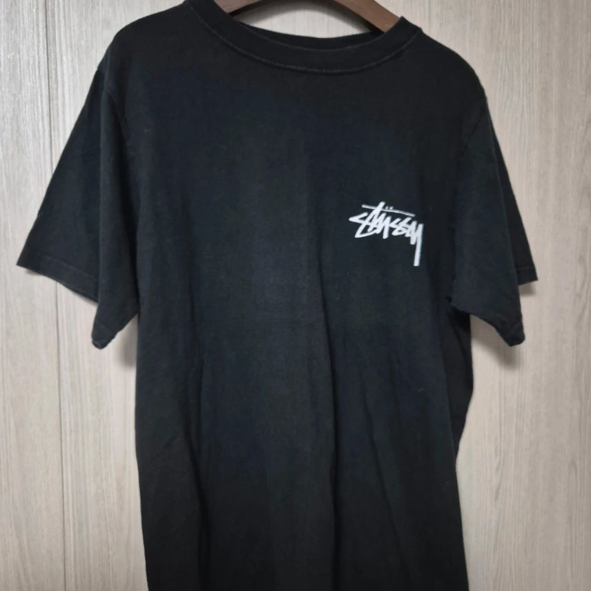 [BUNJANG] Stussy Short Sleeve T-Shirt Black Cherry Dice Printing / 스투시 반팔티 블랙 체리 주사위 프린팅