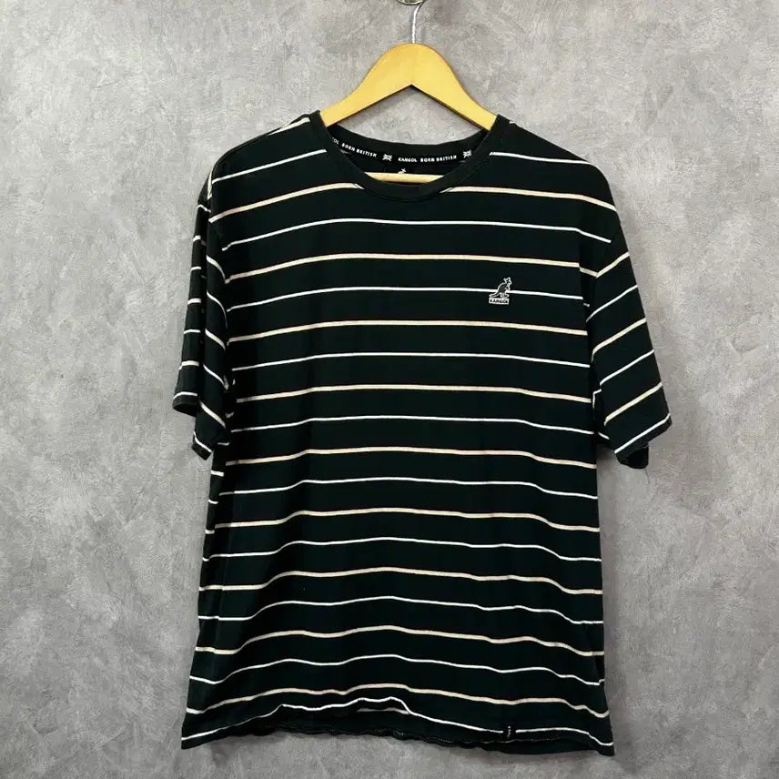 [BUNJANG] Kangol Stripe T-Shirt Navy Size 100 / 캉골 스트라이프 반팔티 네이비 100