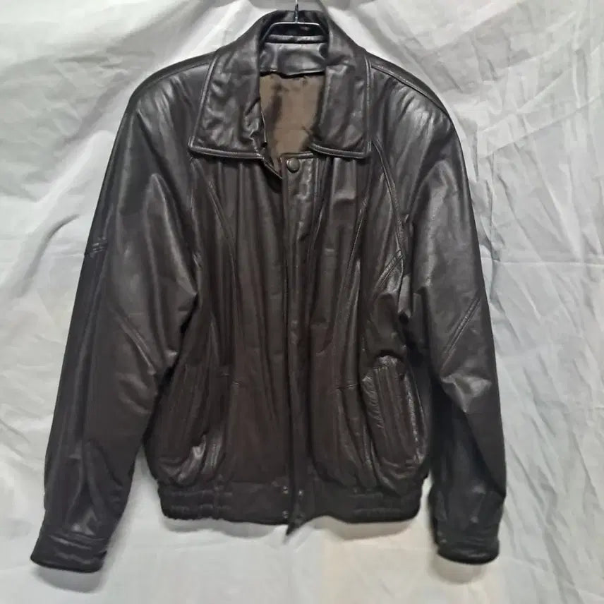 [BUNJANG] Brown Leather Jacket / 브라운 가죽 자켓