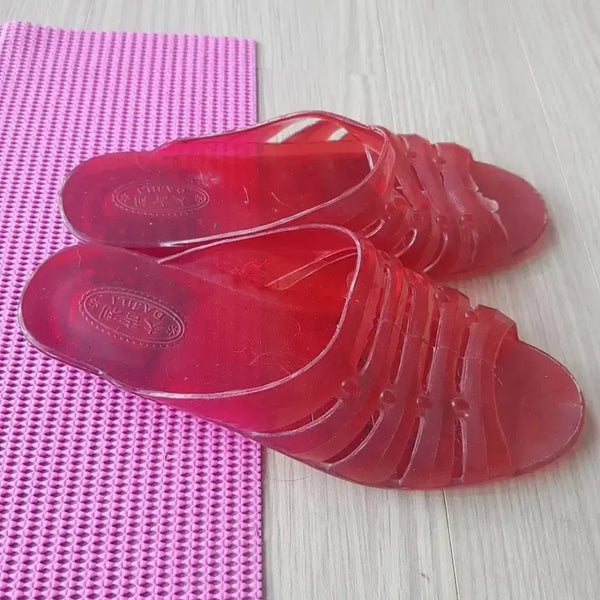 [BUNJANG] Hong Kong Jelly Sandals Red Size 40 / 홍콩 젤리 샌들 40
