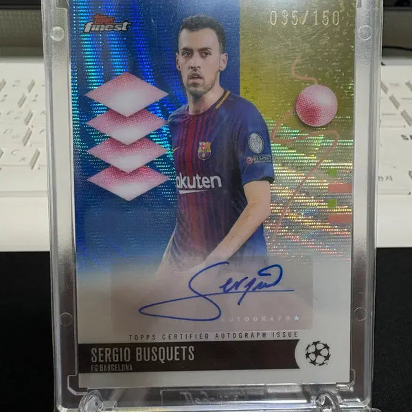 [BUNJANG] Topps Finest Sergio Busquets Autograph Card 150 Limited Edition Barcelona / 탑스 파이니스트 세르지오 부스케츠 오토 150한정 카드 바르셀로나