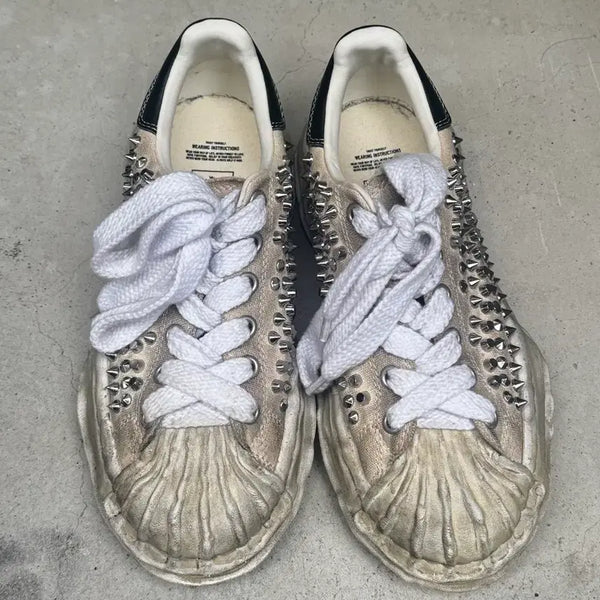 [BUNJANG] Mihara Yasuhiro Studded Blakey Dirty Sneakers / 미하라야스히로 스터드 징 블레이키 더티 스니커즈