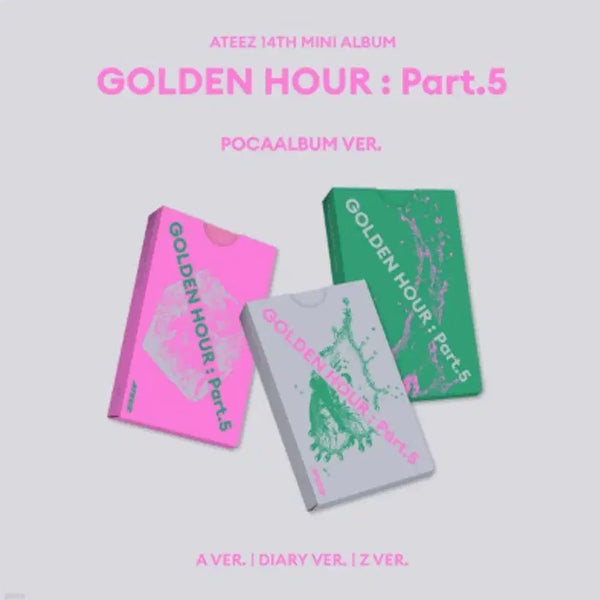 [BUNJANG] Ateez Golden Hour 5 Photocard Album (Unsealed) / 미개봉 1세트)에이티즈 골든아워 5 포카앨범 ateez unopened pocaalbum