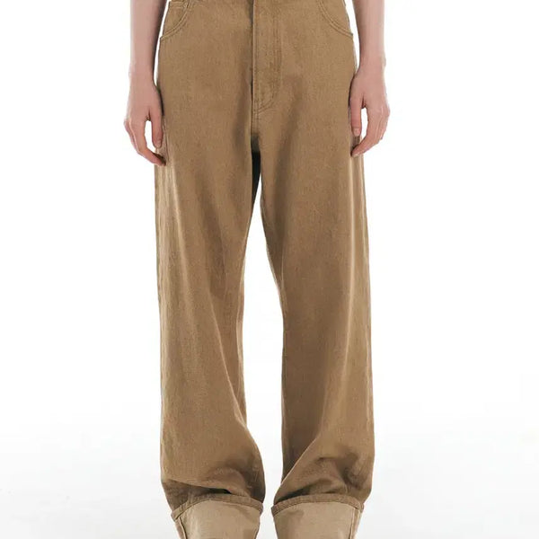 [BUNJANG] Grove Danny Selvedge Denim Pants Beige M / 그로브 DANNY SELVEDGE DENIM PANTS 베이지 데님 바지 M