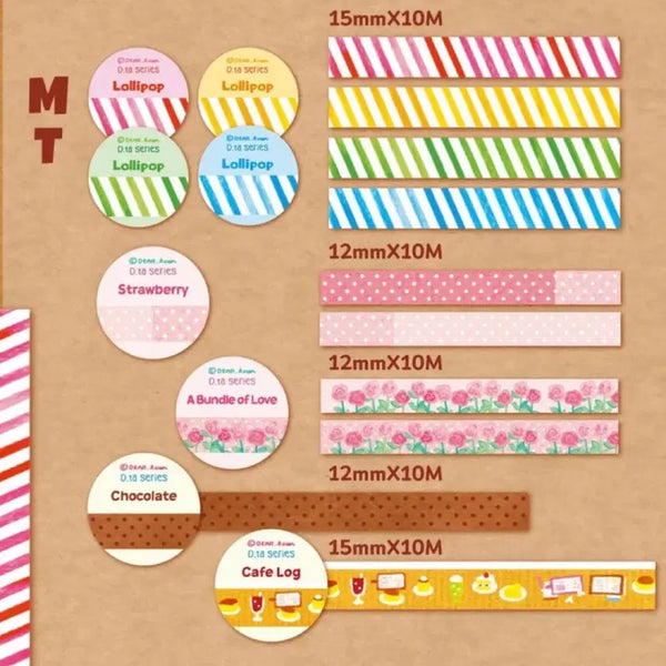 [BUNJANG] Dear Town April New Arrival Washi Tape Set (8 types) / [8종set] 디어타운 4월신상 마테