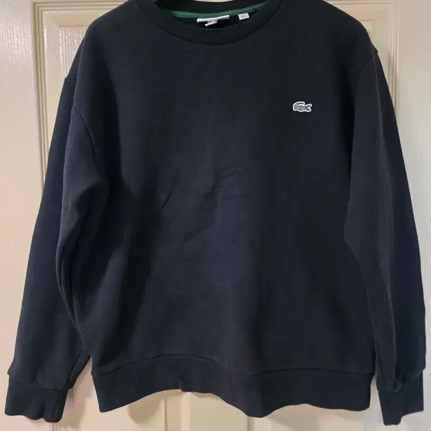 [BUNJANG] Lacoste Fleece Sweatshirt Black L / 라코스테 기모 맨투맨 블랙L