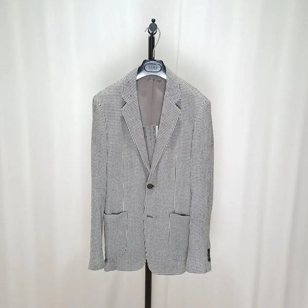 [BUNJANG] Time Homme 21SS Hound Check Blazer Size 100 / (택포) 타임옴므 21ss 하운드체크 블레이저 100 C304