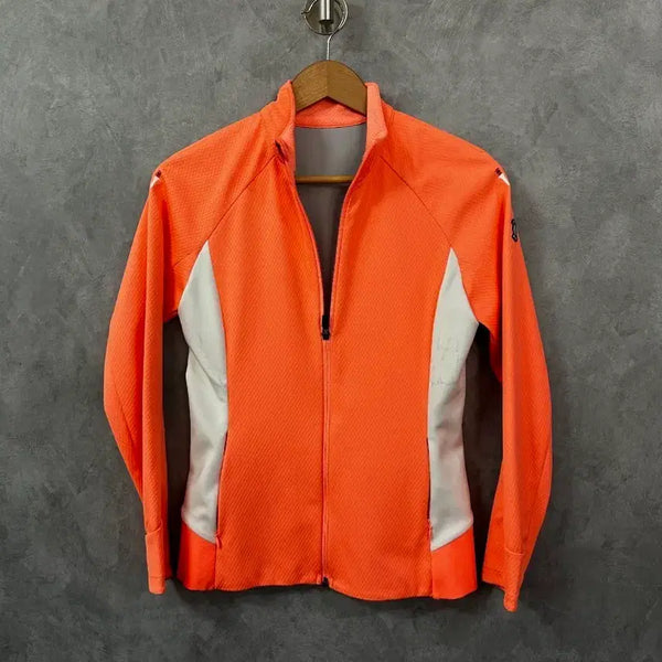 [BUNJANG] Wildangle Golfwear Orange Running Jacket Jersey / 와일드앵글 골프웨어 저지 90  런닝 자켓 오렌지