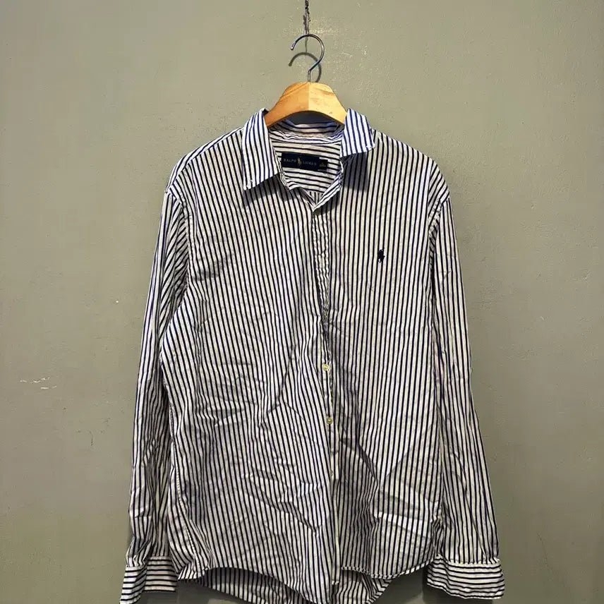 [BUNJANG] Polo Ralph Lauren Blue Stripe Shirt / 폴로 랄프로렌 블루 스트라이프 셔츠