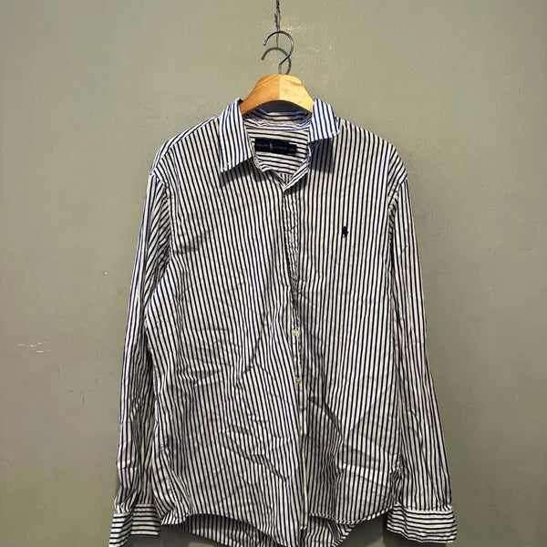 [BUNJANG] Polo Ralph Lauren Blue Stripe Shirt / 폴로 랄프로렌 블루 스트라이프 셔츠