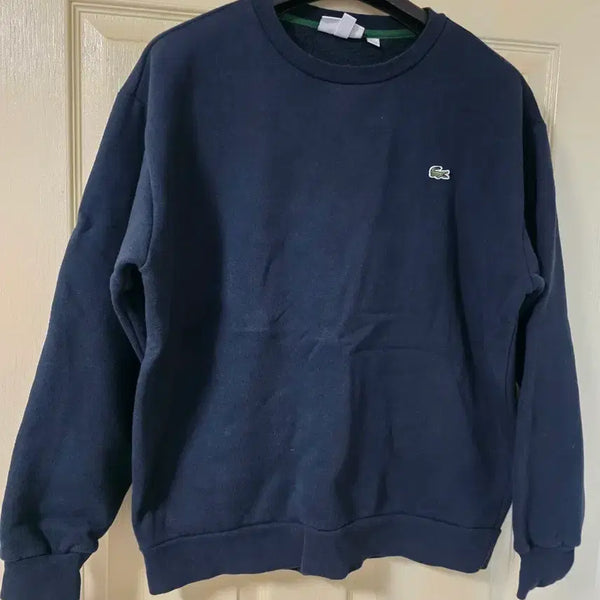 [BUNJANG] Lacoste Fleece Sweatshirt Navy L / 라코스테 기모 맨투맨 네이비L