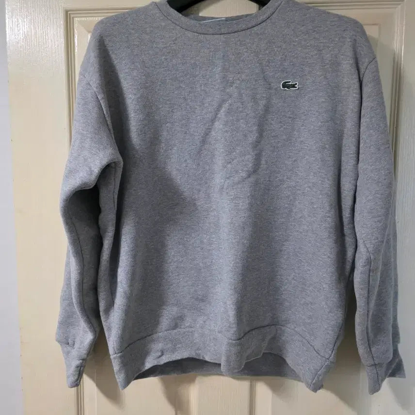 [BUNJANG] Lacoste Brushed Sweatshirt Grey L / 라코스테 기모 맨투맨 그레이 L