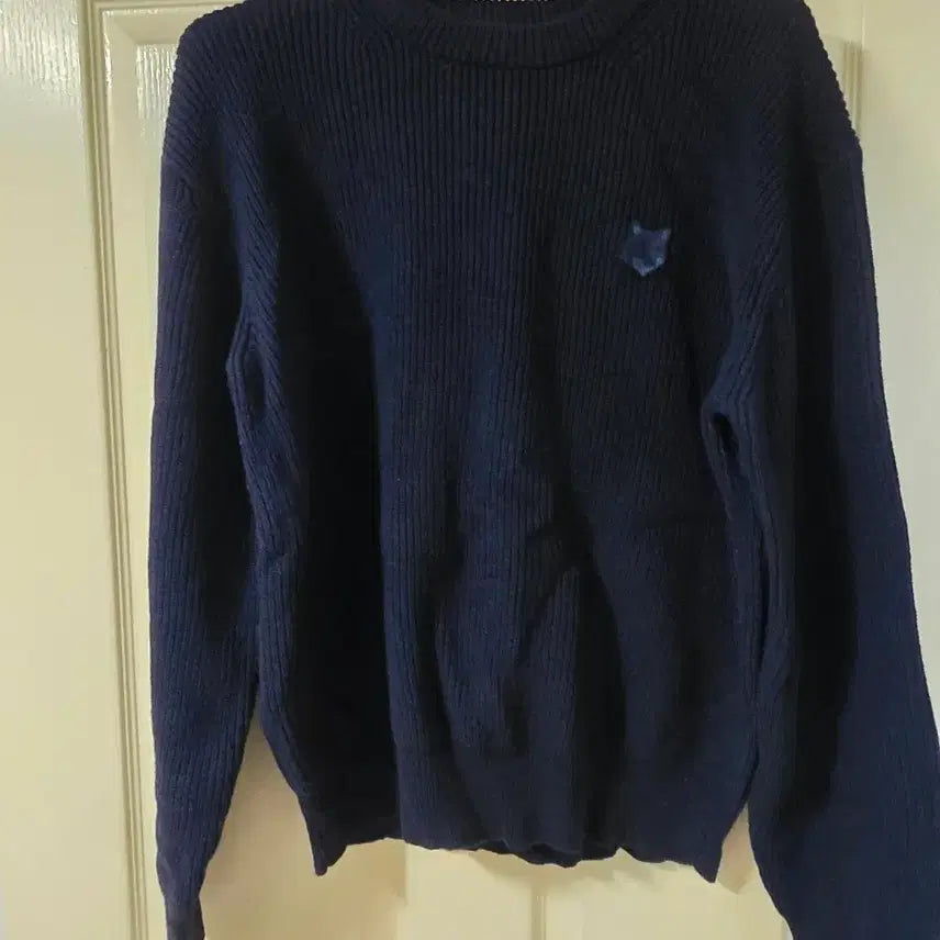 [BUNJANG] Maison Kitsuné Fox Head Knit Navy XL / 메종키츠네 폭스헤드 니트 네이비 XL