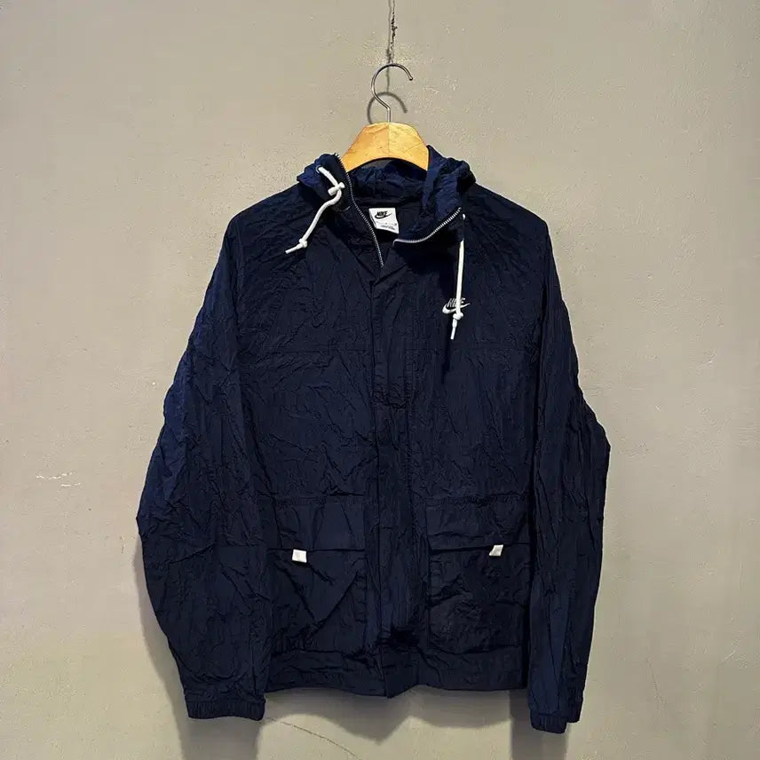 [BUNJANG] Nike Club Purple Jacket White / 나이키 클럽 보라인 자켓 화이트(사용감)