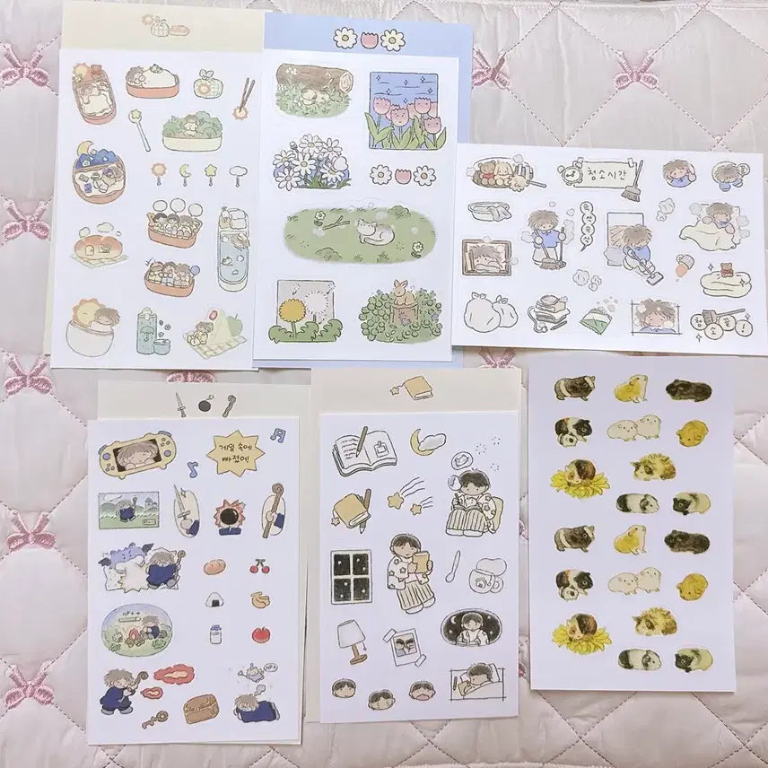 [BUNJANG] Hammy's & Eunmin Sticker Set / 하미네, 은민 씰스티커 신품 6종 일괄